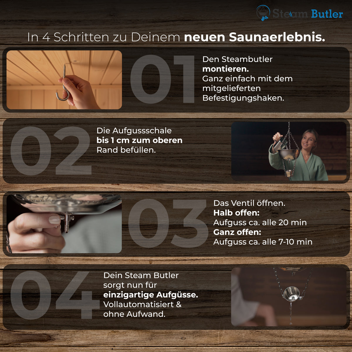 Steam Butler Home – automatischer Saunaaufguss aus Edelstahl – Ansicht 7