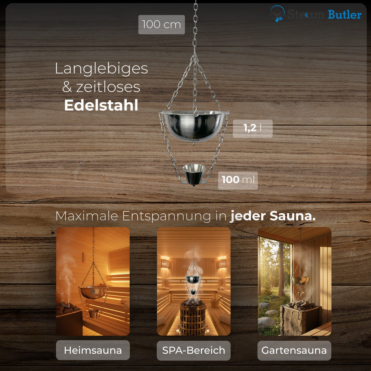 Steam Butler Home – automatischer Saunaaufguss aus Edelstahl – Ansicht 6