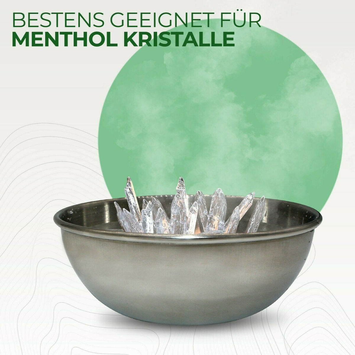 Verdampferschale Ø 8,5 cm Edelstahl inkl. Mentholkristalle