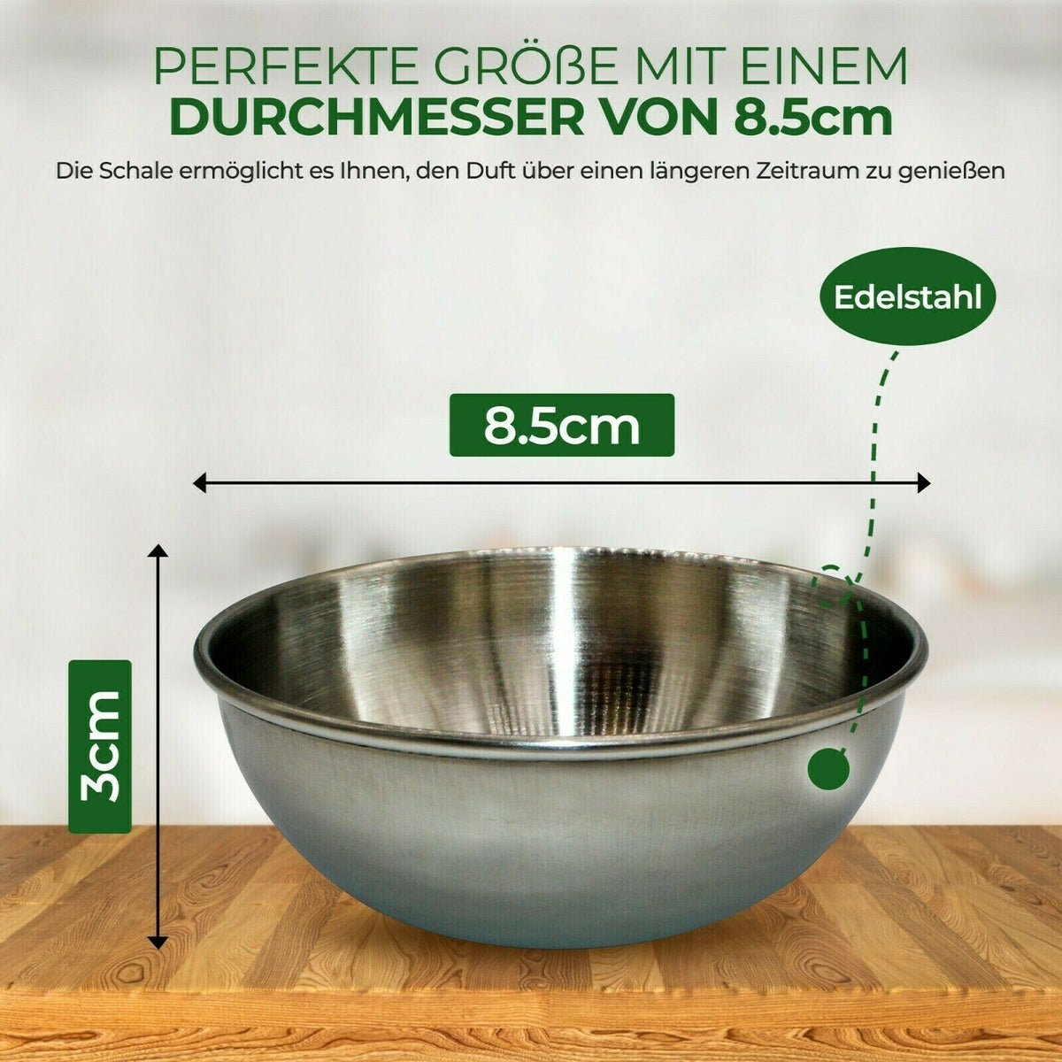 Verdampferschale 8,5 cm Edelstahl Sauna