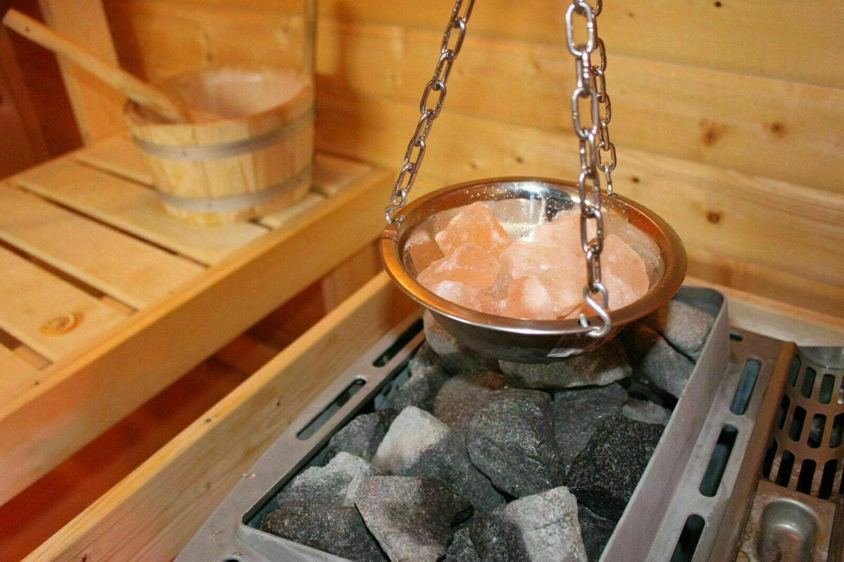 Kräutertopf Edelstahl Ø 30 cm – Sauna-Hängeschale