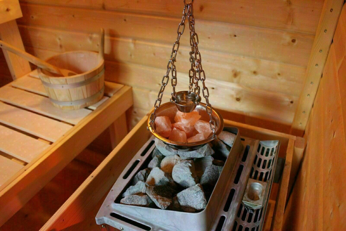 Sauna-Hängeschale Kräutertopf Edelstahl Ø 30 cm – Ansicht 2