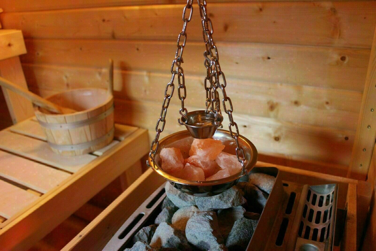 Kräutertopf Edelstahl Ø 30 cm – Sauna-Hängeschale