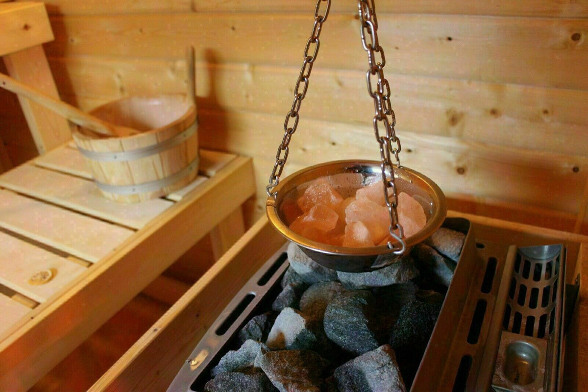 Kräutertopf Edelstahl Ø 30 cm – Sauna-Hängeschale
