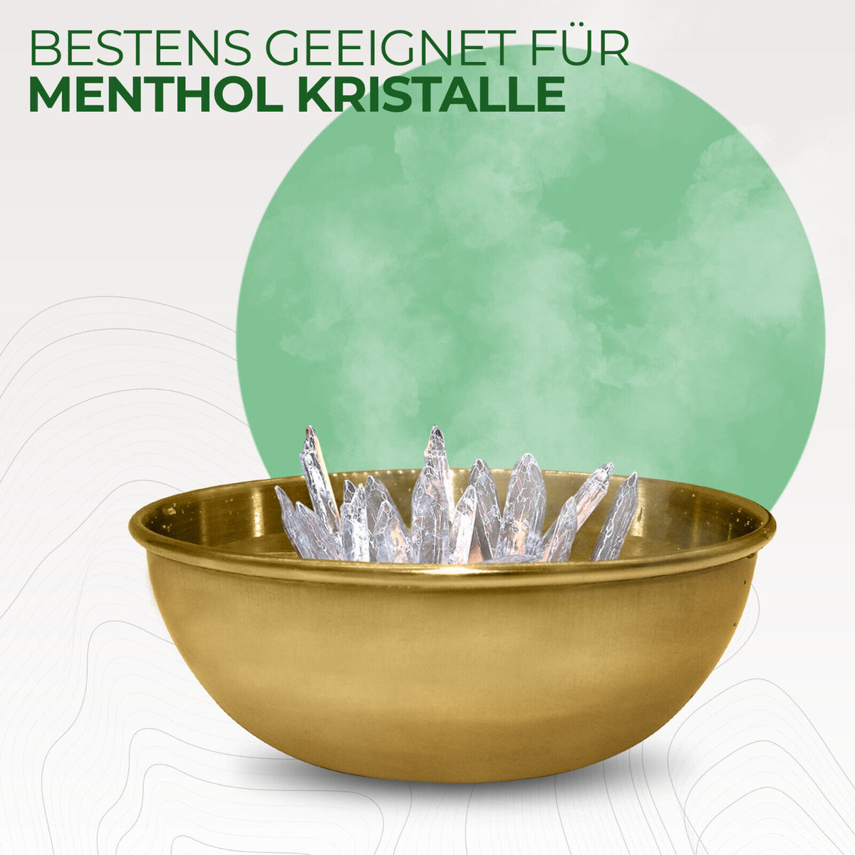 Verdampferschale Ø 8,5 cm Gold-Look inkl. Mentholkristalle